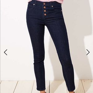 Loft petite skinny blue jeans